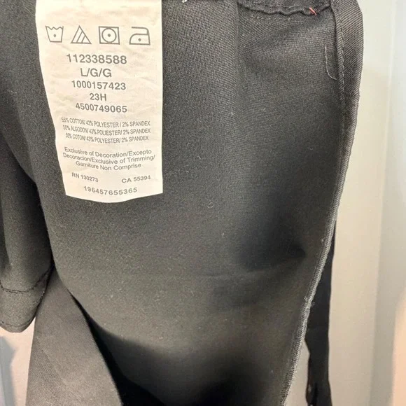 Wrangler Men's Black Long Sleeve Work Shirt Casual Button Up Top Size L - Picture 5 of 5